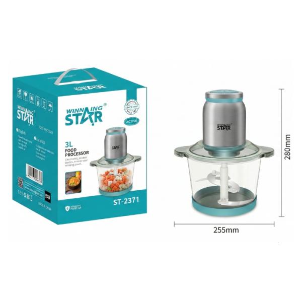 PROCESADOR DE ALIMENTOS WINNING STAR ST-2371 300W 3L LLJ-1127-WST-110V-14766