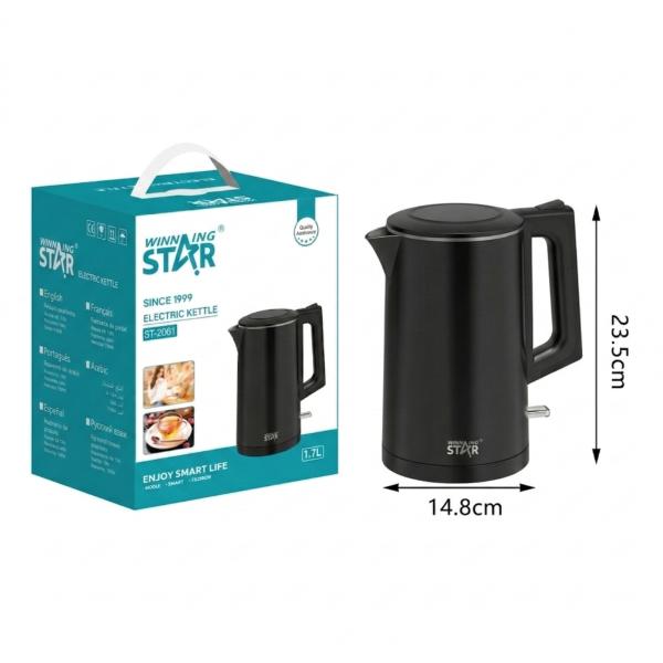 HERVIDOR eléctrico WINNING STAR ST-2061 1000W 1.7L RSH-713-WST-110V-16691