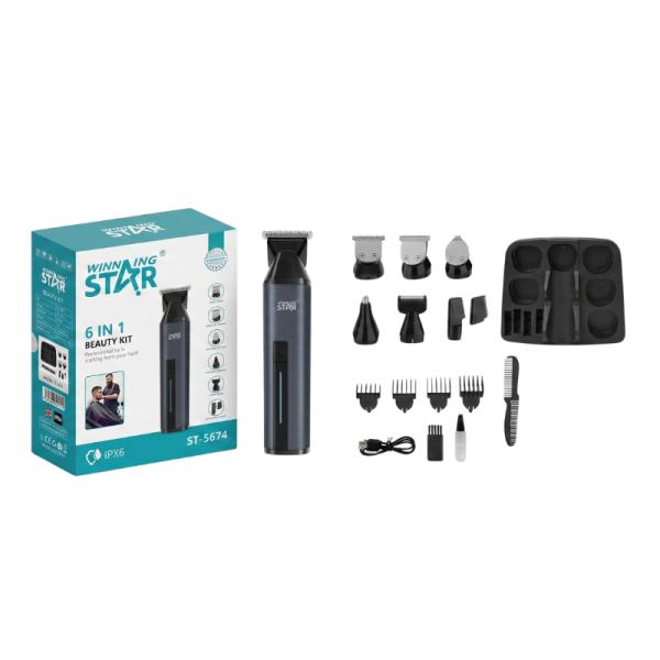 CORTADORA DE CABELLO WINNING STAR ST-5674 6 EN 1 6W LFJ-975-WST-17658