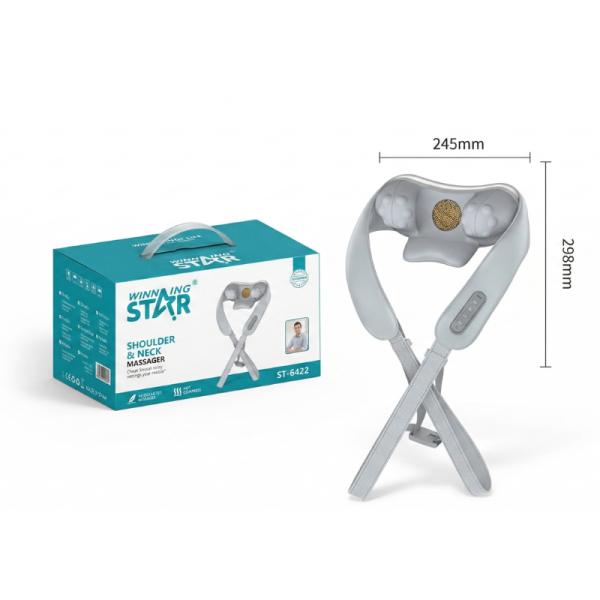 MASAJEADOR CUELLO Y HOMBROS WINNING STAR ST-6422 10W CALOR terapéutico AMQ-1722-WST-18466