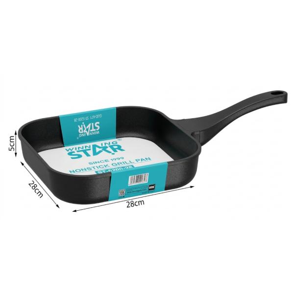 SARTñN ANTIADHERENTE WINNING STAR ST-5200-28 ALUMINIO 28CM X 5CM GUO-671-WST-15635