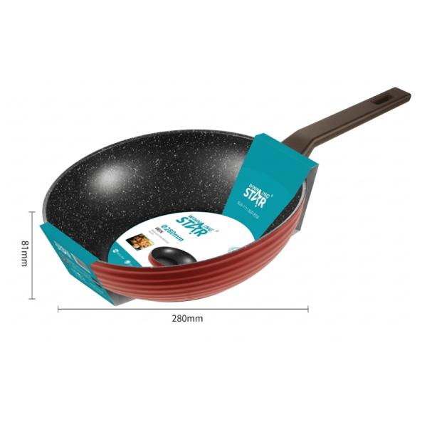 SARTñN WOK ANTIADHERENTE WINNING STAR ST-5228 ALUMINIO 28CM X 8.1CM GUO-1773-WST-18642