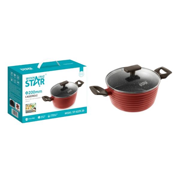 CACEROLA ANTIADHERENTE WINNING STAR ST-5229-20 ALUMINIO 20CM X 9.6CM GUO-1774-WST-18642