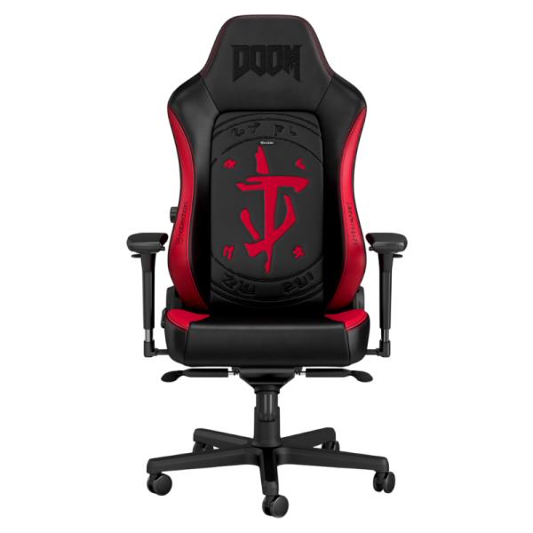 SILLA  GAMING NOBLECHAIRS  HERO edición DOOM CUERO sintético RESPIRABLE NBL-HRO-PU-DET