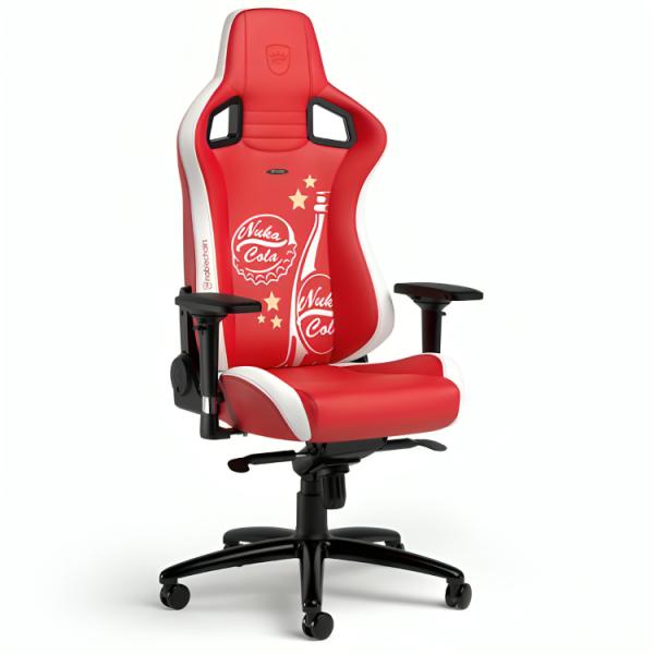 SILLA GAMING NOBLECHAIRS  EPIC edición FALLOUT NUKA COLA CUERO sintético NBL-PU-FNC-001