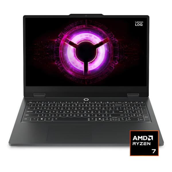 LAPTOP GAMING LENOVO LOQ 15 15.6 PULG AMD RYZEN 7-170 16GB DDR5 512GB SSD RTX 5050 8GB WINDOWS 11 inglés 83VA001PUS