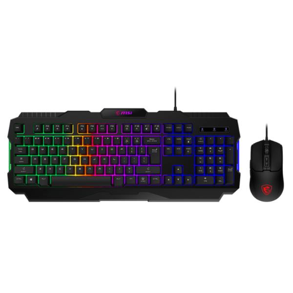 TECLADO Y MOUSE GAMING RGB MSI FORGE GK100 COMBO LS alámbrico USB ESPAñOL S11-04LS206-HH9