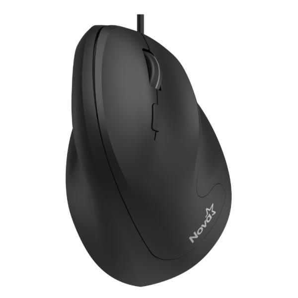 MOUSE NOVA MOBF36U0001C VERTICAL ERGONOMICO alámbrico USB 3200 DPI