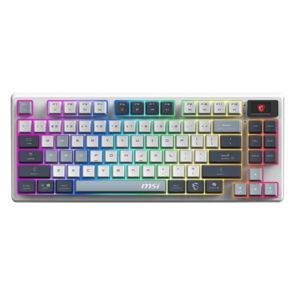TECLADO GAMING RGB MSI FORGE GK600 TKL W SKY US mecánico INalámbrico BLUETOOTH inglés S11-43CEP01-HH9