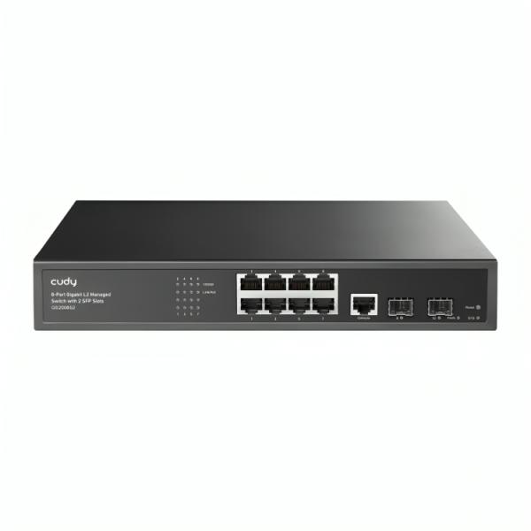 SWITCH CUDY GS2008S2 1.0  PUERTOS 8 ñ GBE/ 2 ñ SFP DE 1,25 G ADMINISTRABLE L2