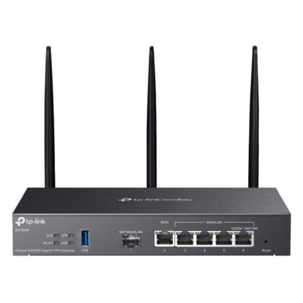 SWITCH TP LINK OMADA ER706W(US) AX3000 1 PUERTO SFP GIGABIT + 5 PUERTOS RJ45 GIGABIT 10/100/1000 MBPS ADMINISTRABLE