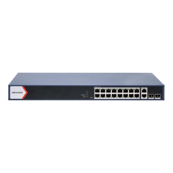 SWITCH HIKVISION DS-3E1520P-EI/M(O-STD) 16 PUERTOS GIGABIT POE/2 PUERTOS GIGABIT RJ45/2 PUERTOS FIBRA GIGABIT 10/100/1000 MBPS ADMINISTRABLE 301803788