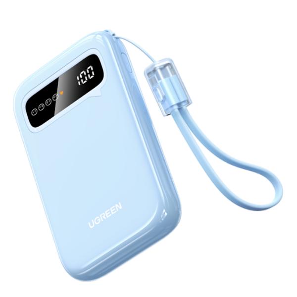 POWER BANK UGREEN PB522 10000MAH 20W DE CARGA RAPIDA BIDIRECCIONAL USB-C / USB-A CON LED DISPLAY 45423B