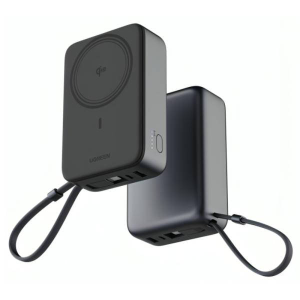 POWER BANK UGREEN PB567 20000MAH USB-C INalámbrico magnético QI2 CARGA rápida 55450B