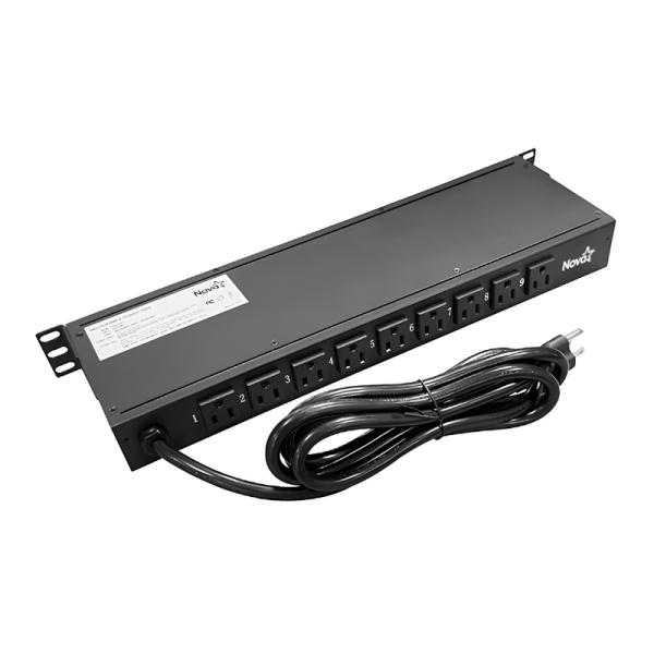 REGLETA PARA RACK NOVA 9 TOMAS 1U 120V 15A 1800W PROTECCION CONTRA SOBRETENSION 2000 JOULES FEUJ9Y101001C