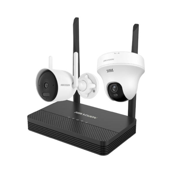 KIT DE cámaras WIFI BALA Y TORRETA HIKVISION NKS4245WBTH 4MP 5MP WIFI H.265 2.8 MM 30 M BALA 10 M AUDIO WIFI 2.4 GHZ NVR IP66 301502089