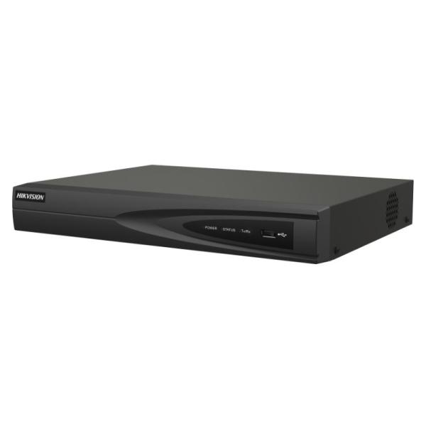 GRABADORA NVR HIKVISION DS-7604NI-Q1/4P 4 CANALES HASTA 8 MP 1 SATA HASTA 8 TB (SIN DISCO) POE + H.265+