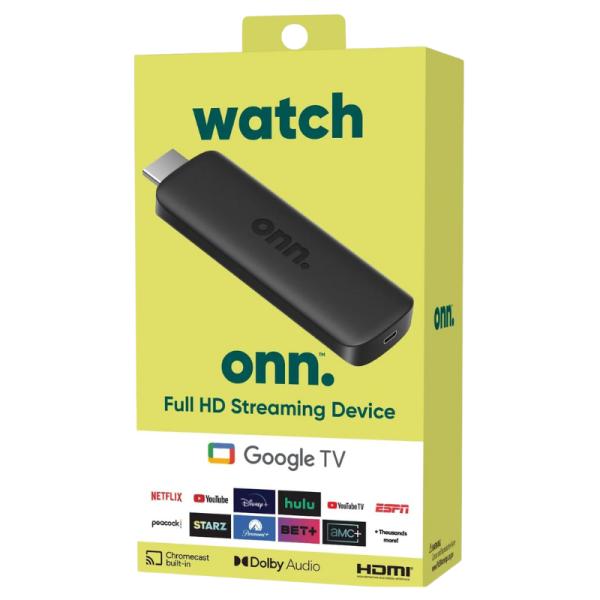 DISPOSITIVO DE transmisión ONN FULL HD 1080P ANDROID TV ONN-2333A-B