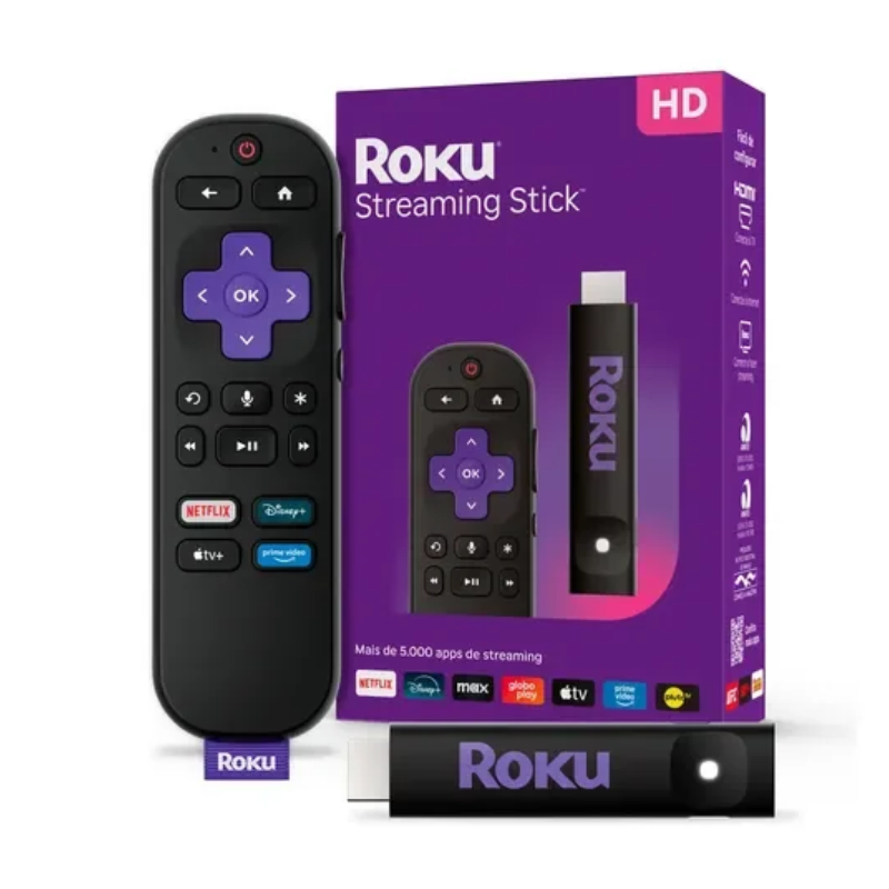 DISPOSITIVO DE STREAMING ROKU STREAMING STICK 4K 2021 4K UHD WIFI DOBLE BANDA / HDMI DOLBY VISION / CONTROL POR VOZ 3820R