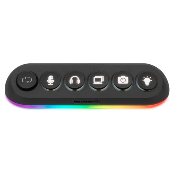 HUB STREAMPLIFY DECK 5 5 PUERTOS 4X USB 3.0 + 1X CARGA 2.0A RGB NEGRO 5-RGB-US-F-BK SPUH-HD51257.11