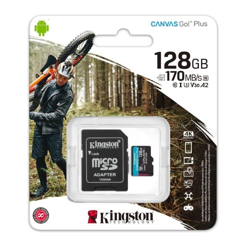 Micro SD KIngston 128GB Empaque